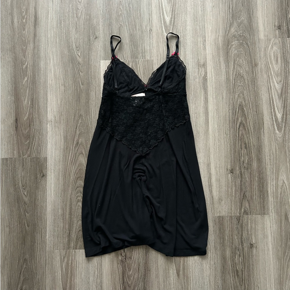 La SENZA Black Badydoll Dress/Top with Pink Lace Details - Picture 3 of 3